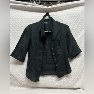 Banana Republic black button up